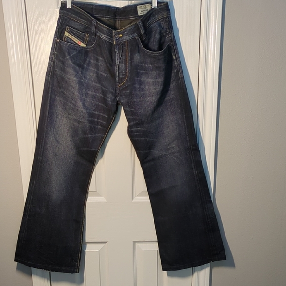 Diesel Koffha Dark Blue Bootcut Denim Jeans, Y2K